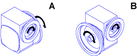 蜗轮减速机DNM 60 ~ 70轴向图